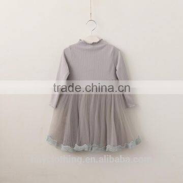 Fashion Autumn Winter Girls Dress Woolen Kids Girls Princess One-piece Lace Dress photo-2