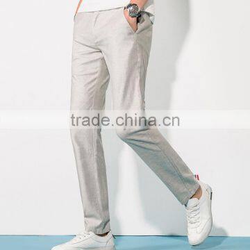 Men's Summer Linen Trousers Thin Straight All-match Size Casual Loose Cotton Pants Custom photo-6