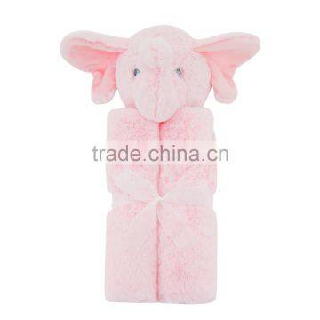 Retail Cheap Baby Product Coral Fleece Push Elephant Toy Baby Soft Blanket