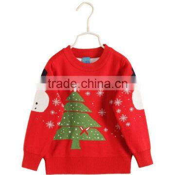 Christmas Knitting Sweater For Children Knitted Clothing Ribbing Neck Long Sleeve Knitwear Stock photo-3