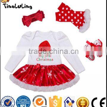 hot style high quality Baby Clothing christmas Design Toddler Girl Romper with TUTU spring Clothing For Baby