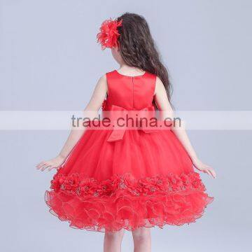 2017 Latest Dress Designs in Pakistan Made in China Dance Frock Red Rhinestone Dresses photo-2