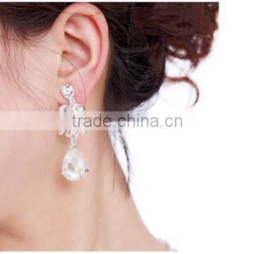Zm33254a Beautiful Women Drop Earrings Simple Bridal Necklace Jewelry Set photo-6