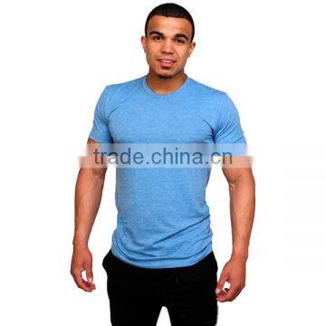 Mens Blank Fitness t Shirt Dri Fit Tri Blend Sport t Shirt photo-3