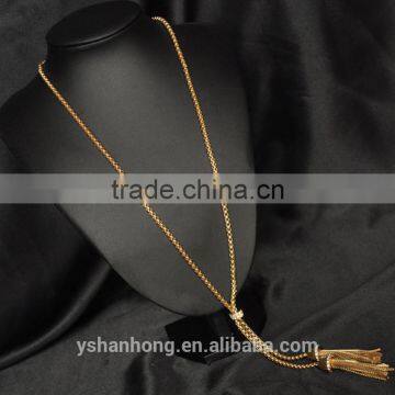 2015 Latest Design Russian Multilayer Sweater Necklace ,fancy Chain Rhinestone Long Necklace photo-2