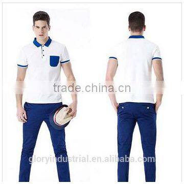 Summer Fashion Men's Two Color Polo Shirt Design With Combination photo-2