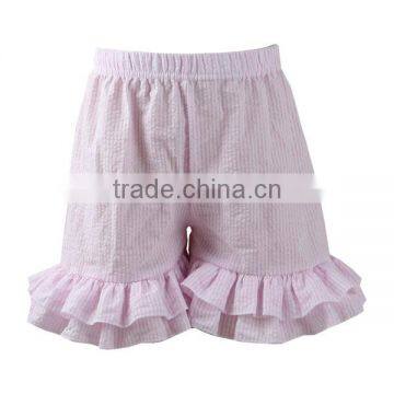 Summer kids clothes wholesale cotton shorts board shorts baby ruffle pants