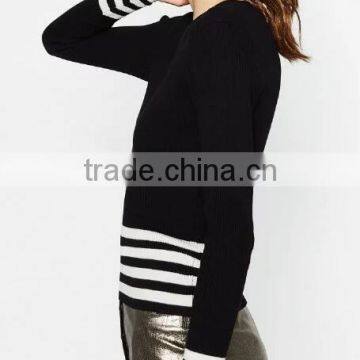 EY0861S European Style Fashion Stripe Pullover Women Sweater photo-3