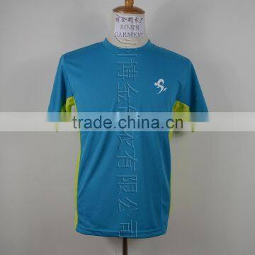 Dry Fit Mens t shirt sport wear blue and green color