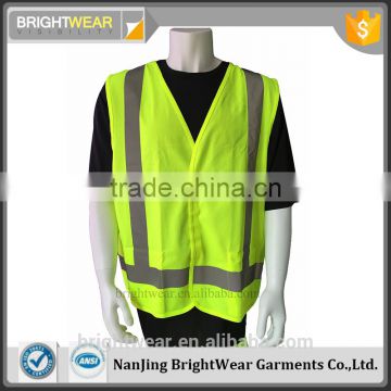 ANSI 100% polyester Hi Vis sew-on tape safety vest