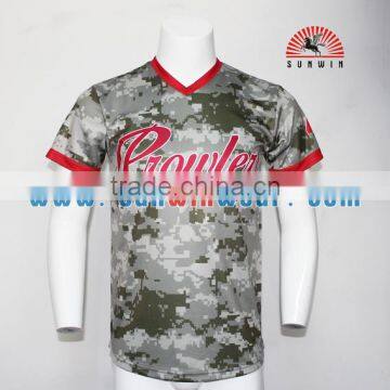 Cheap custom school college team baseball jerseys Sublimation full button baseball jersey wholesale