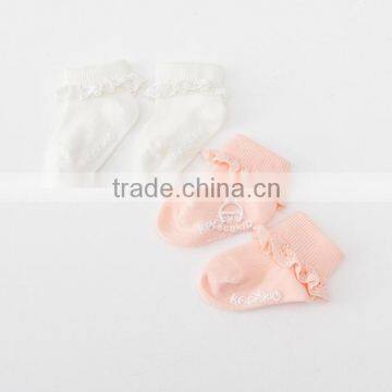 Baby Sweet Lace Cotton Socks, Silicone Print Baby Sock photo-4