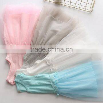 Modern Summer Lace Baby Girl Birthday Vest Dress photo-6
