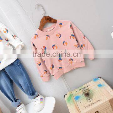 Wholesale terry french fabric cotton children custom printed sweatshirt