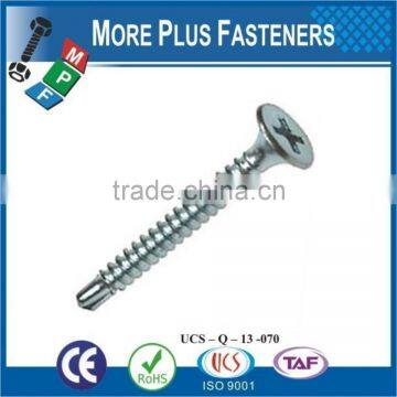 Made In Taiwan BDS Thread Type Countersunk Flat Head Cross Recessed Phillips Flat Head Self Drilling Screw photo-4
