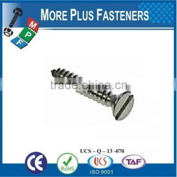 Made in Taiwan ISO 1482c BS 4174 Slotted Countersunk Head Tapping Screws