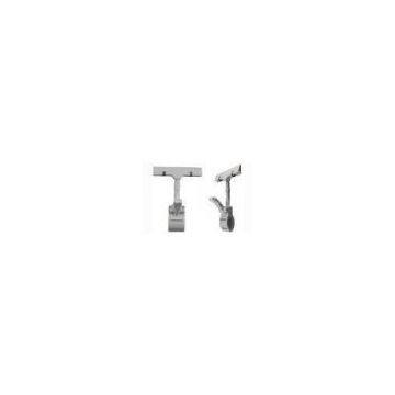 Plastic Retail Sign Holders , White Promotional Thumb Clips 3 5/8