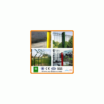 ISO9001 Powder coated welded curved panel fence