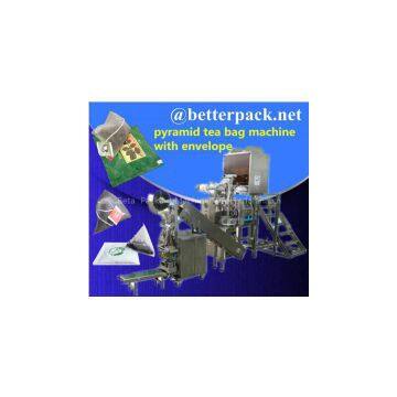 triangular tea bag packing machine with envelope device