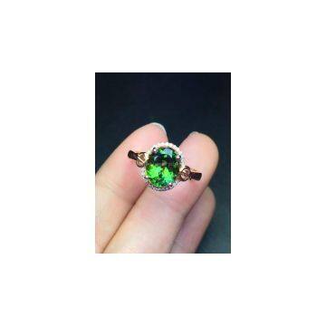 Neffly nature tourmaline ring 18k gold diamond M1042R2583