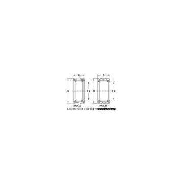 Needle roller bearing without inner ring