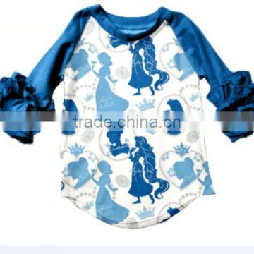 Boutique Girls Raglan T-shirt Print a Dance Princess Let Your Baby Look Princess Wholesale Shirt photo-3