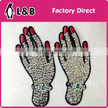 2017 customized fashion sew on embroidery sequin patch/applique for garment/shoe