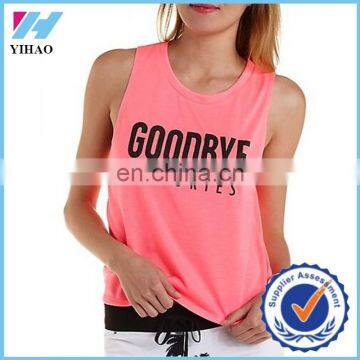 wholesale fitness apparel manufacturers woman custom stringer tank tops