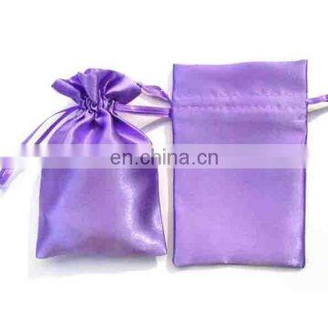 2015 Wholesale Traveling Necessity Products Personalized Purple Satin Cosmetic Bag