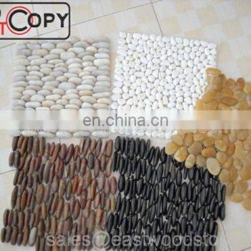 multi color standing pebble mosaic tile