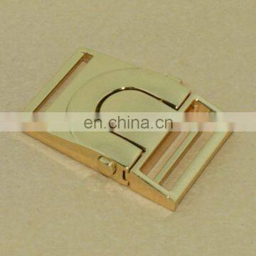 Fancy design for bag lock metal splice buckles