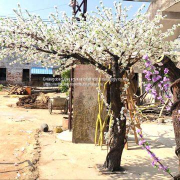2.5 Meter Height Artificial Crooked Trunk Peach Fruit Tree photo-2