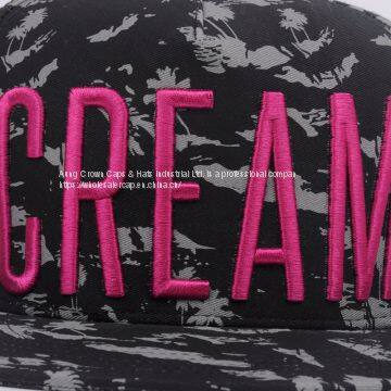 Custom 6 Panel 2 Tone 3D Embroidered Snapback Hat photo-4