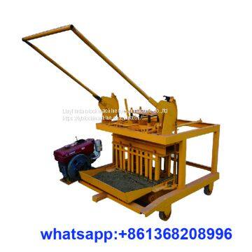 QMR4-45 Small Diesel Engine Mobile Egg Laying Concrete Brick Making Machine Price in China photo-2