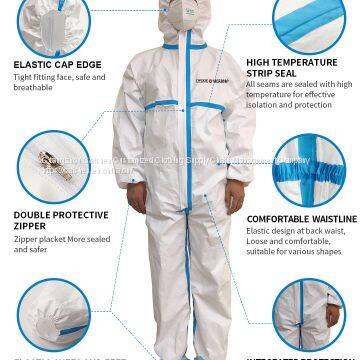 Disposable Safety Chemical Protective Suit Gown,Overall photo-3