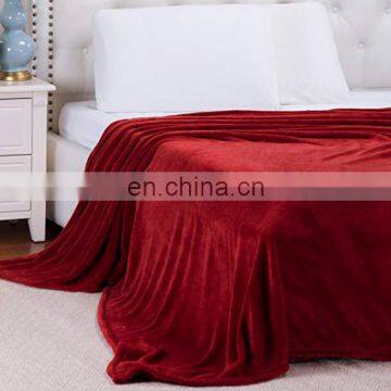 Tex-cel OEM100% Polyester Microfiber Super Soft Worm Touch Solid Flannel Fleece Blanket photo-3