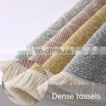 Wholesale Home Textile Fringes Placemats Printed Woven Fabric Table Round Placemat Dining Mat photo-6