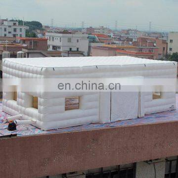 Outdoor Huge White Square Inflatable Movable Building With Lights for Parties and Events
