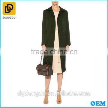 Classic ladies winter cashmere wool long coat, fashion woman winter wool coat