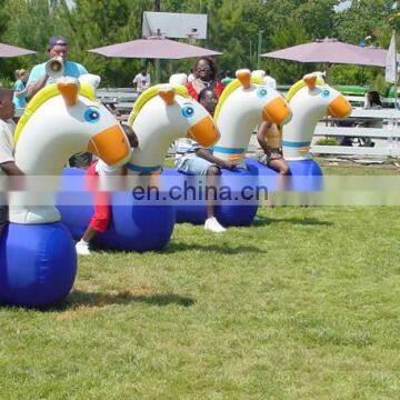 Portable Large Size Little Pony Hop Inflatable Bouncer Jumping Derby Inflatable Horse Riding Racing Toys For Sale photo-5