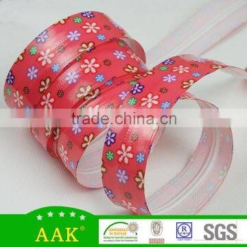 nylon long chain zipper #5 nylon reverse zipper waterproof back fabric roll