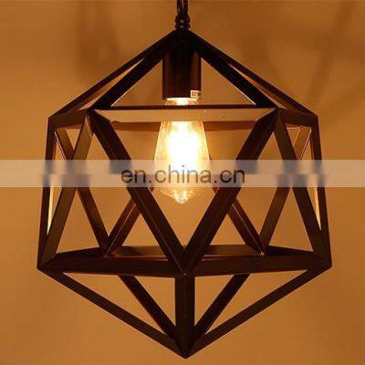 2019 New Arrival Retro Iron Cage Industrial Frame Pendant LED Light Loft Ceiling Lamp Shade for Home Living Room Decoration