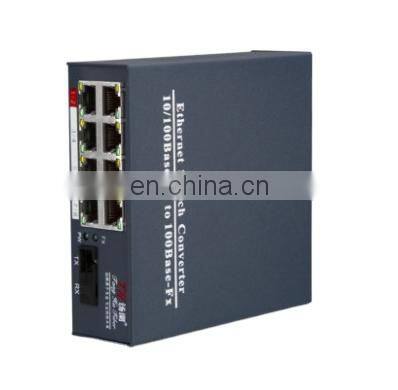 Industrial Grade 10/100M Single Mode Fiber Optic Media Converter 1 Fiber 8 RJ45 photo-3