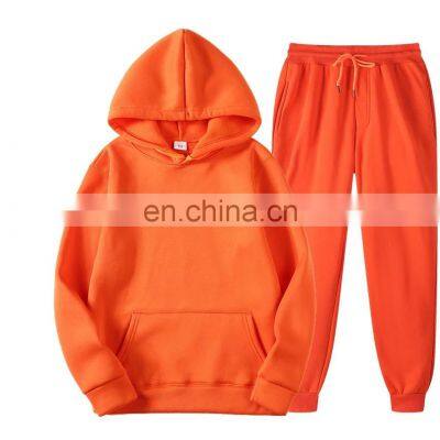 Custom Men's Pullover Casual Gym Sports Sweatpants and Hoodie Set Winter Fleece Hoodie Set Unisex