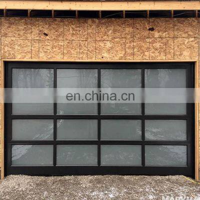 American Electric Automatic Coated Frosted Glass Measurement Custom Aluminum Garage Door