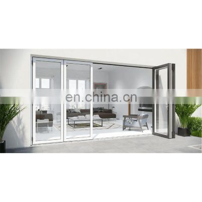 Customized patio double glazed aluminium glass bifold doors