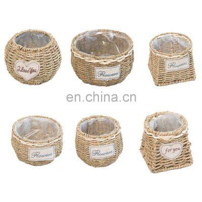 Factory Flower Basket PVC Wicker Willow Garden Basket With Handle photo-3