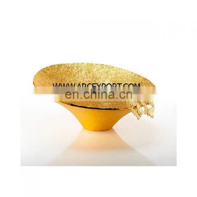 shiny gold plated bowl for decoration