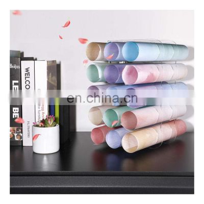 15-Holes Storage Rack Acrylic Storage Organizer Multiple Large Holes Display Stand for Vinyl Rolls