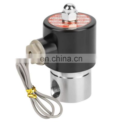 COVNA 3/8 inch 2 Way 12V DC Normally Closed High Pressure Stainless Steel Solenoid Valve